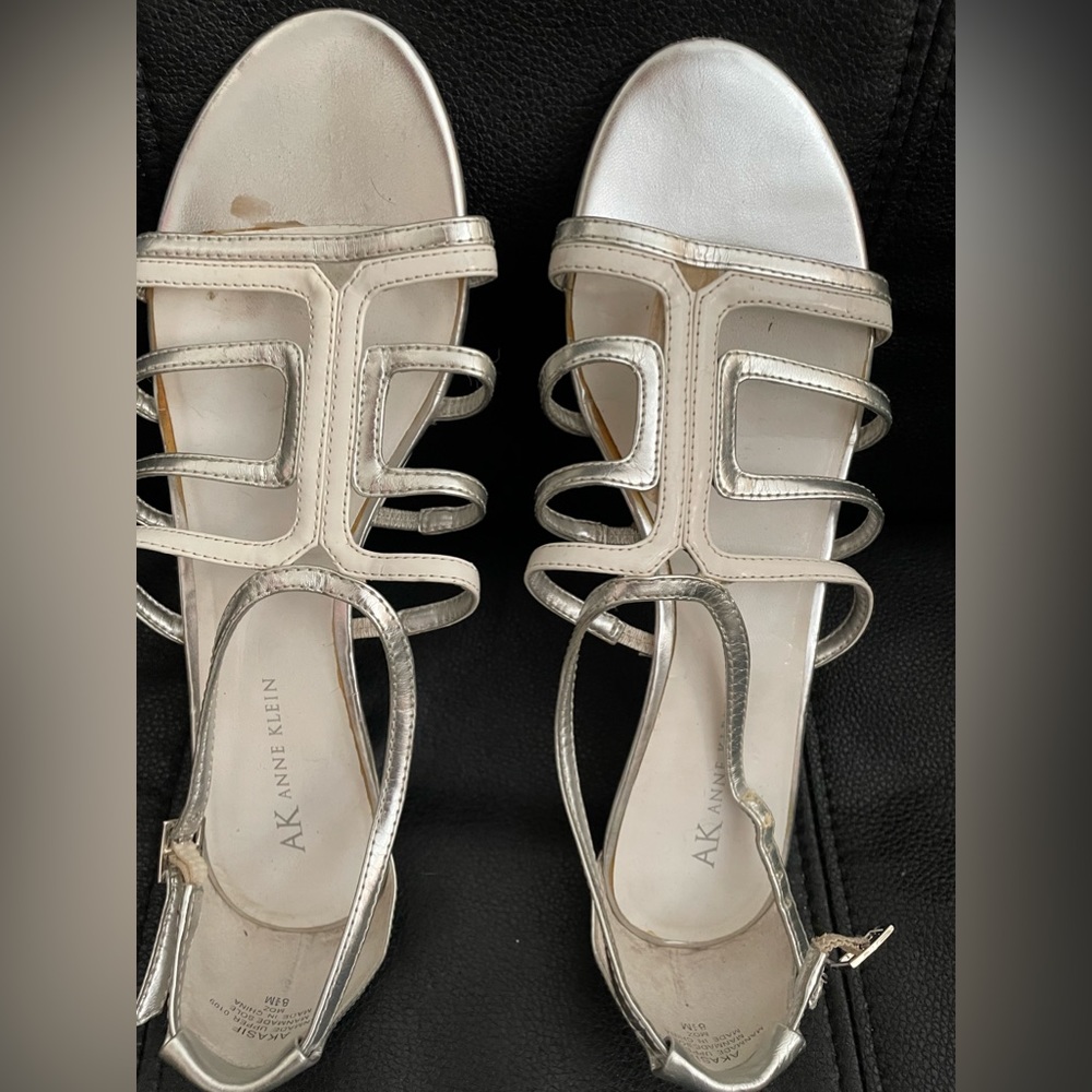 White/silver sandals